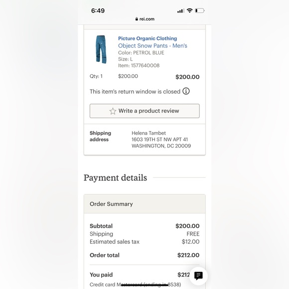 Men’s Picture Organic Object Snow Pants, Large - Picture 7 of 7